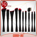 50pcs OEM MAANGE plastic handle angled kabuki eyebrow brushes/angled brow brush  4