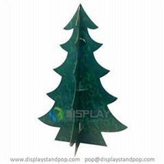 Free Standing Cardboard Christmas Tree with Printing for Gifs Promotion