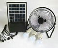 Solar energy light with fan 3W LED bulb 5W solar panels 1