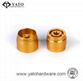 Machined Electronic Components with Gold Anodized 1