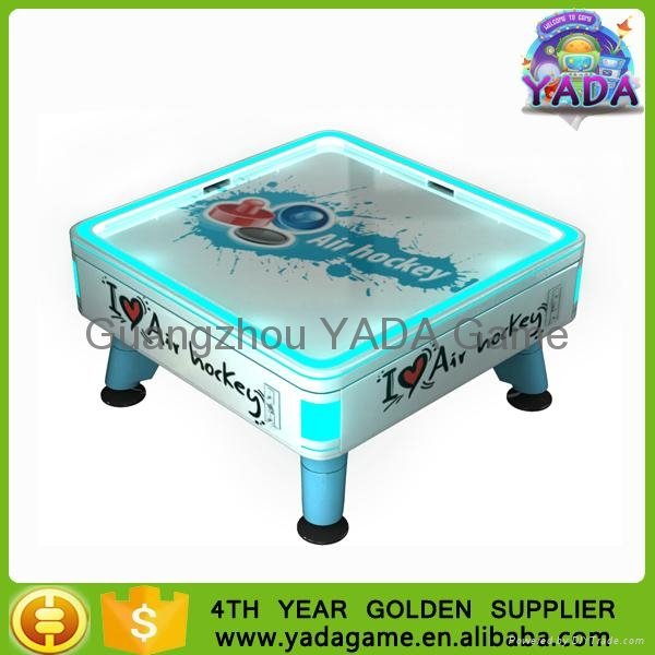 Pure white mini cube air hockey game table for children 2
