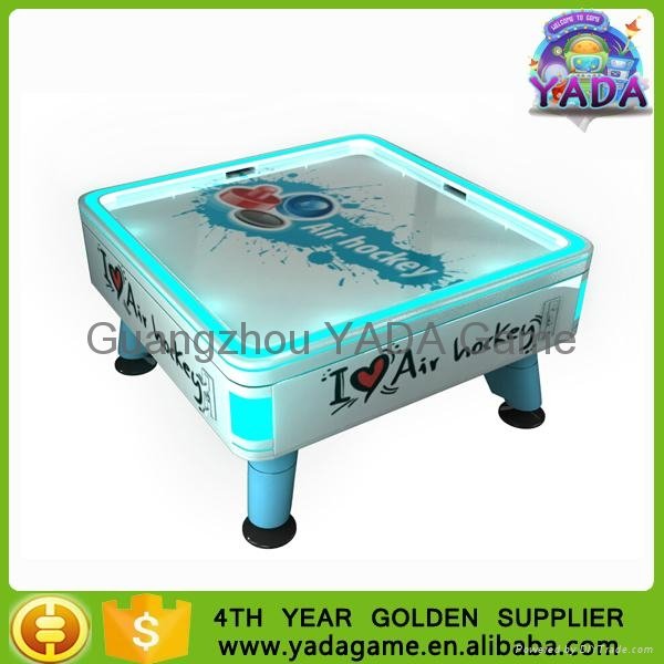 Pure white mini cube air hockey game table for children 3