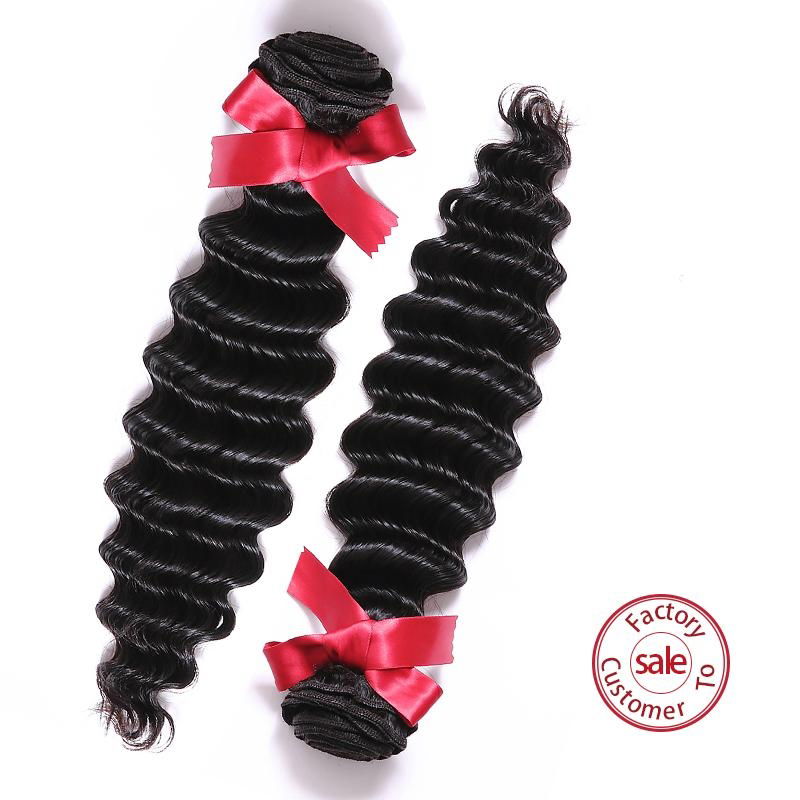 EVET Unprocessed Malaysian Human Hair Weaving Bundles Deep Wave Malaysian Human  3