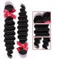 EVET Unprocessed Malaysian Human Hair Weaving Bundles Deep Wave Malaysian Human 