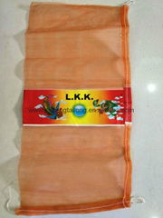 orange pe mesh bags for packaging onion