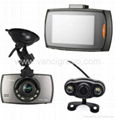 HD 1080P Dash Camera Front and Rear Lens Night Vision 2.7-inch High Resolution D