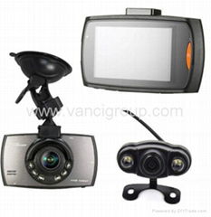 HD 1080P Dash Camera Front and Rear Lens Night Vision 2.7-inch High Resolution D