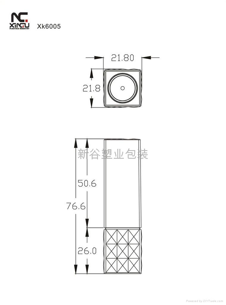 Empty Lipstick tubes accept OEM