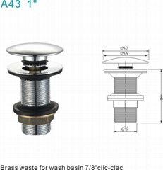 7/8“ Brass push up waste for wash basin