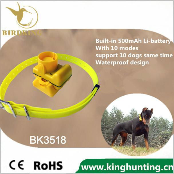 500mAh li-battery Dog Beeper Pet Training Hunting dog collar by birdking factory
