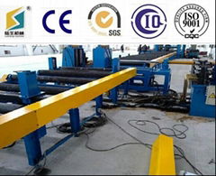 Horizontal h beam assembly machine