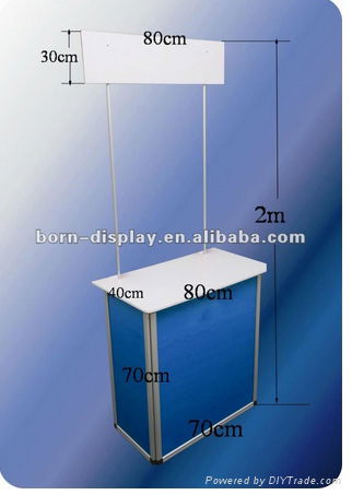 Cheap Price Folded Head Board Aluminum Exhibition Counter for Promotion Advertis