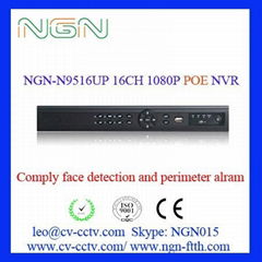 16CH POE NVR  face detection NVR