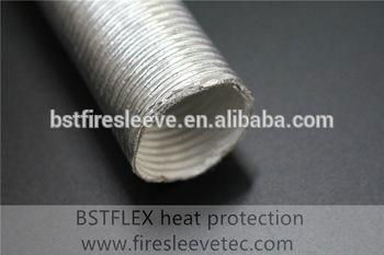 Aluminum Fiberglass Corrugated Flexible Heat Sleeve Tube 2