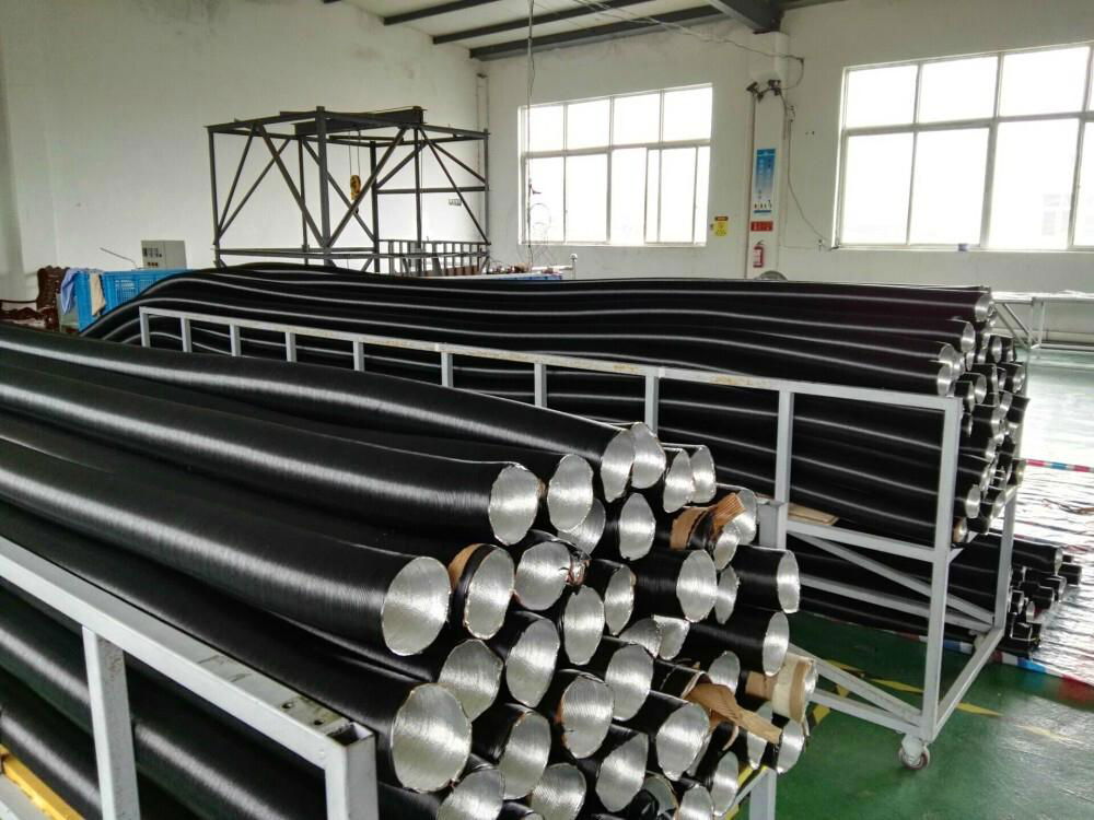 Aluminum Fiberglass Corrugated Flexible Heat Sleeve Tube 4