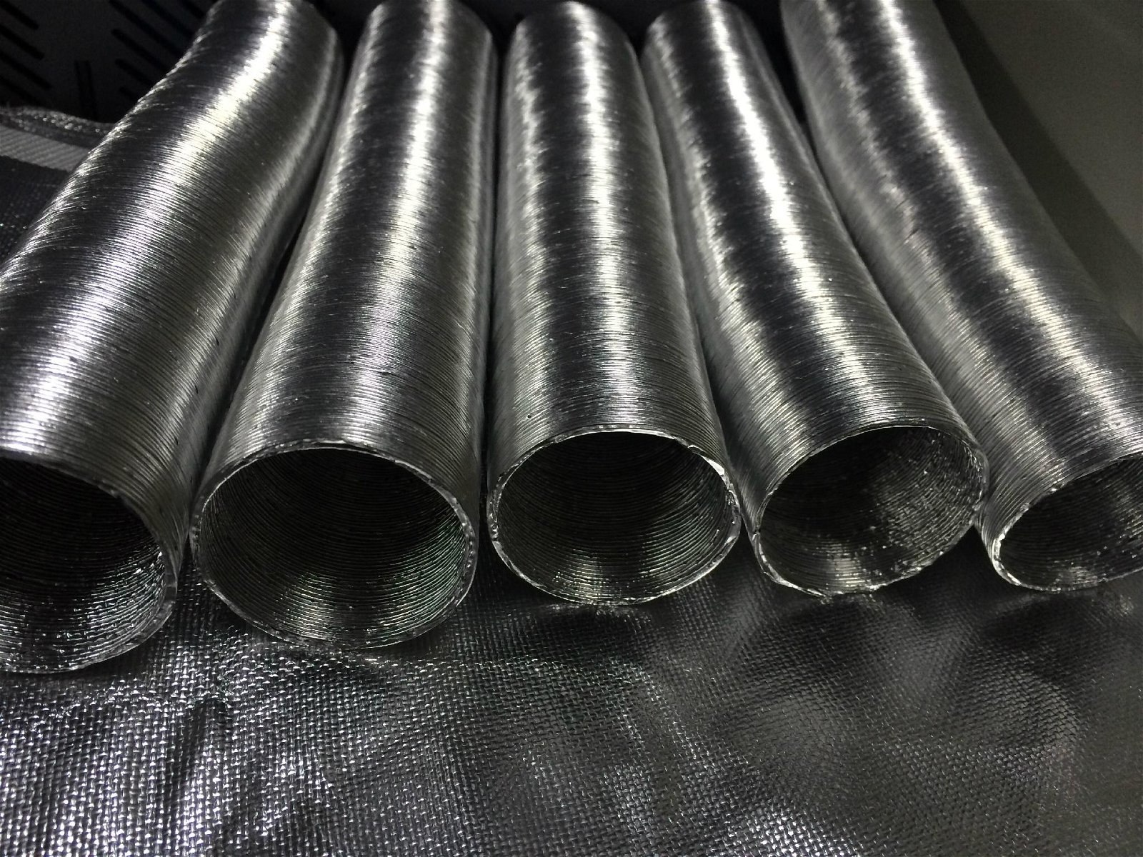 Aluminum Fiberglass Corrugated Flexible Heat Sleeve Tube 5