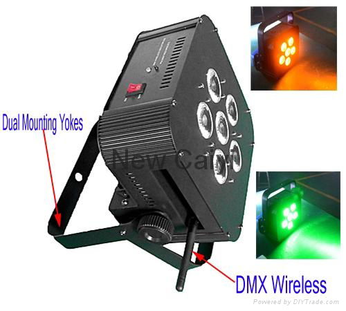 LED PAR DMX Wireless Battery Party Light Wireless Operated in door par 