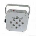 9*15W 5in1 RGBWA Battery Wireless LED Wedding up Light/LED Flat PAR for Stage