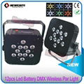 12*15W 5in1 RGBWA IR Remote Control Flat LED PAR 1