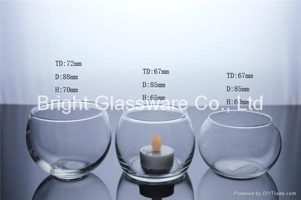 Eco-friendly green blown glass candle holder wholesale in China 5