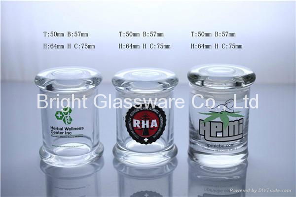 China supply custom glass candle jar with decal logo  2