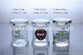 China supply custom glass candle jar with decal logo  2