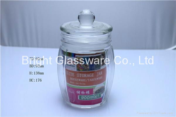 Food grade fancy glass jar in Storage Bottles & Jars In China