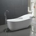 Acrylic Free standing Bathtub with foot side water drain