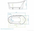 single side roll top bath tub 3