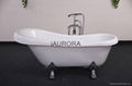 clawfoot acrylic bathtub with four legs 2