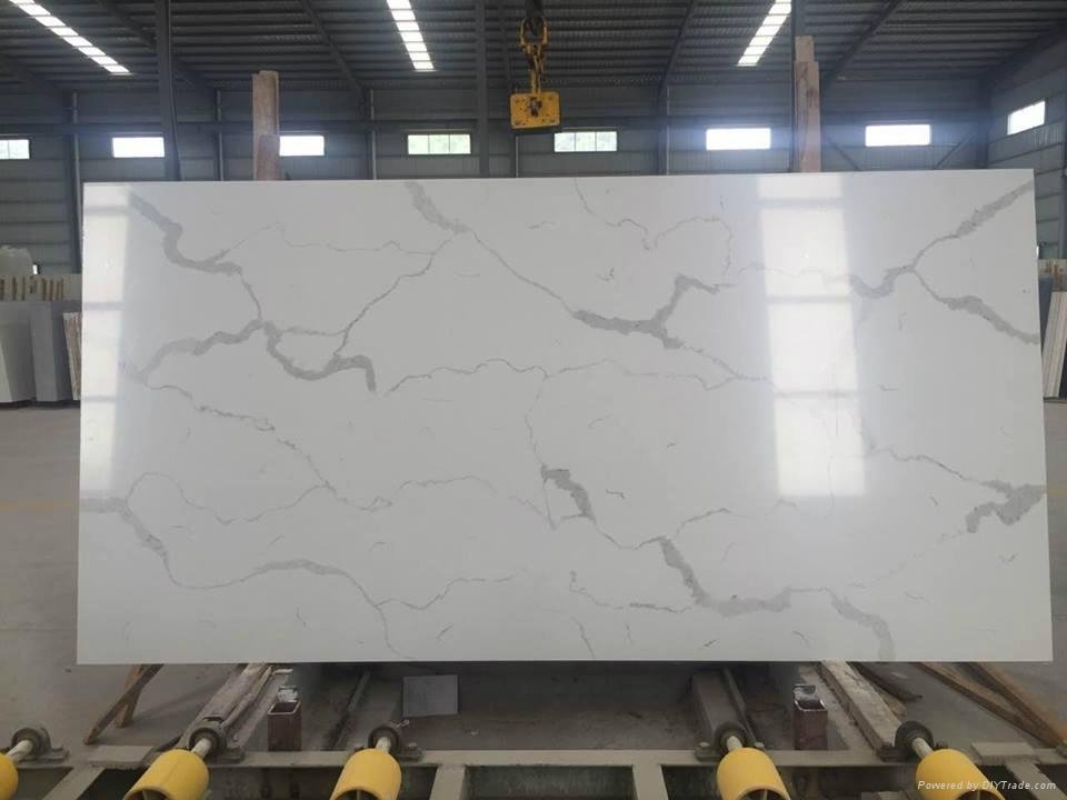 Carrara White Marble Like Quartz Countertops