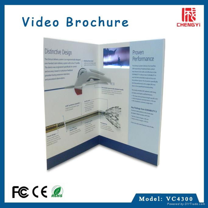 paper craft 4.3 inch lcd video brochure card  4