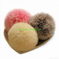 Rabbit fur ball Keychain 2