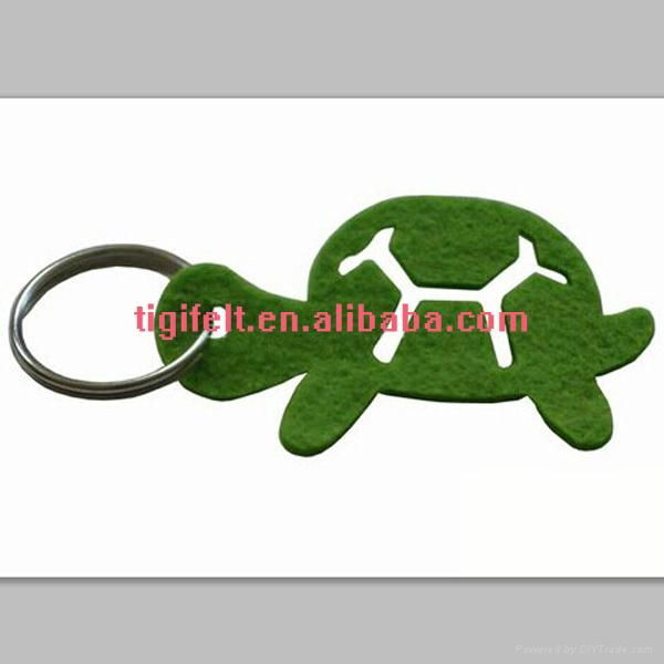 Natural Wool Felt Key Ring / Eco-friendly Felt key chain for giftware 2