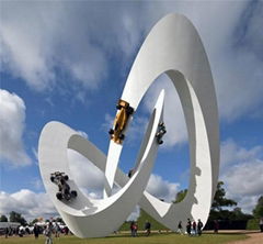 outdoor large stainless steel sculpture