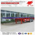 2015 lowest price 3 axle  flatbed  trailer with twist locks 5