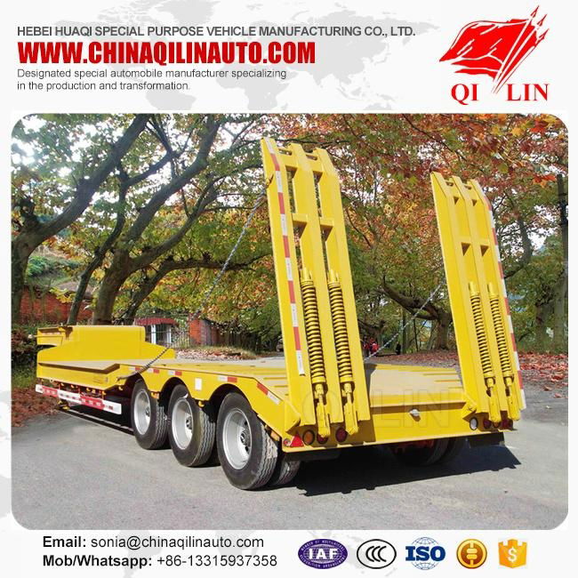 2016 best selling 3 axle low bed trailer diemsions for sale 