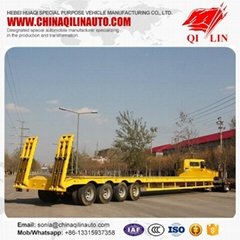 4 axle low flatbed semi trailer, 4 axle low bed trailer  for sale 
