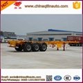 45ft Tri-axle skeleton trailer with container locks  3