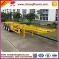 45ft Tri-axle skeleton trailer with container locks  4