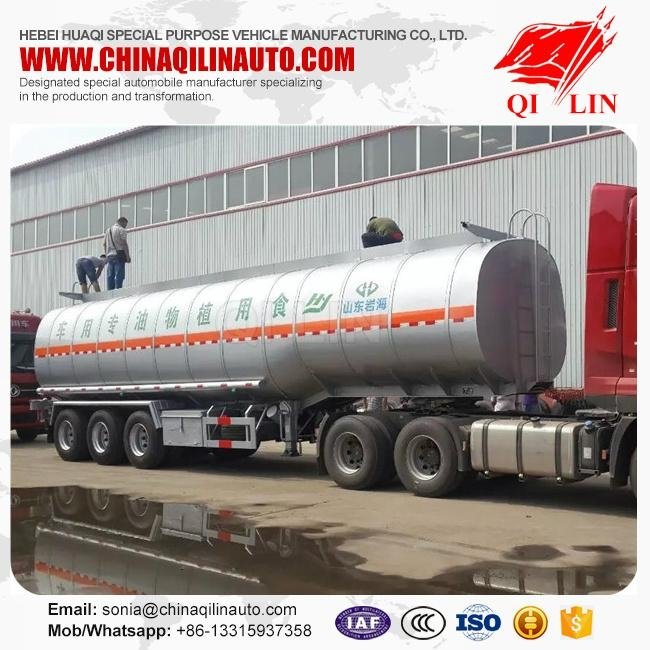 Edible Oil transport stainless steel Tanker  semi trailer  4