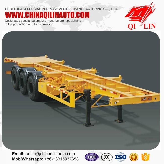 QILIN 2 axle 40ft skeleton container  trailer with BPW axle 2