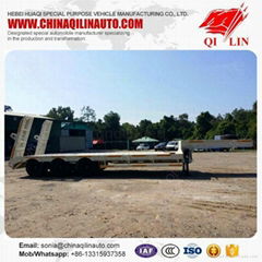 3 axle low bed trailer  with hydraulic system