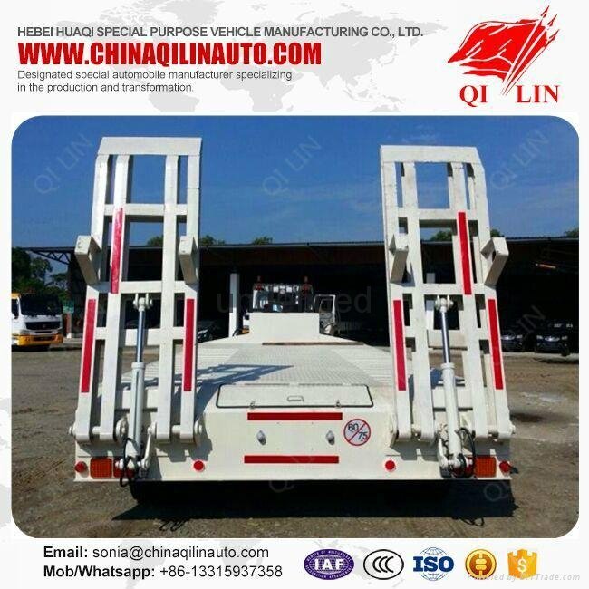 3 axle low bed trailer  with hydraulic system  2