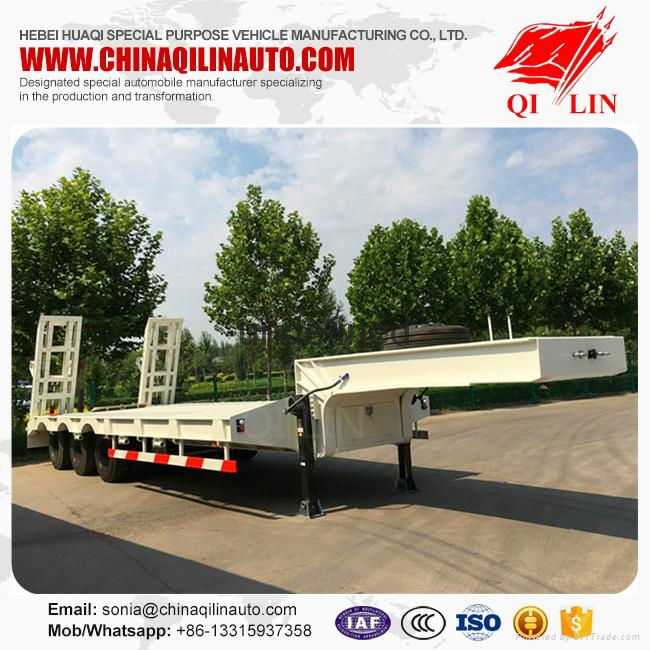 3 axle low bed trailer  with hydraulic system  5