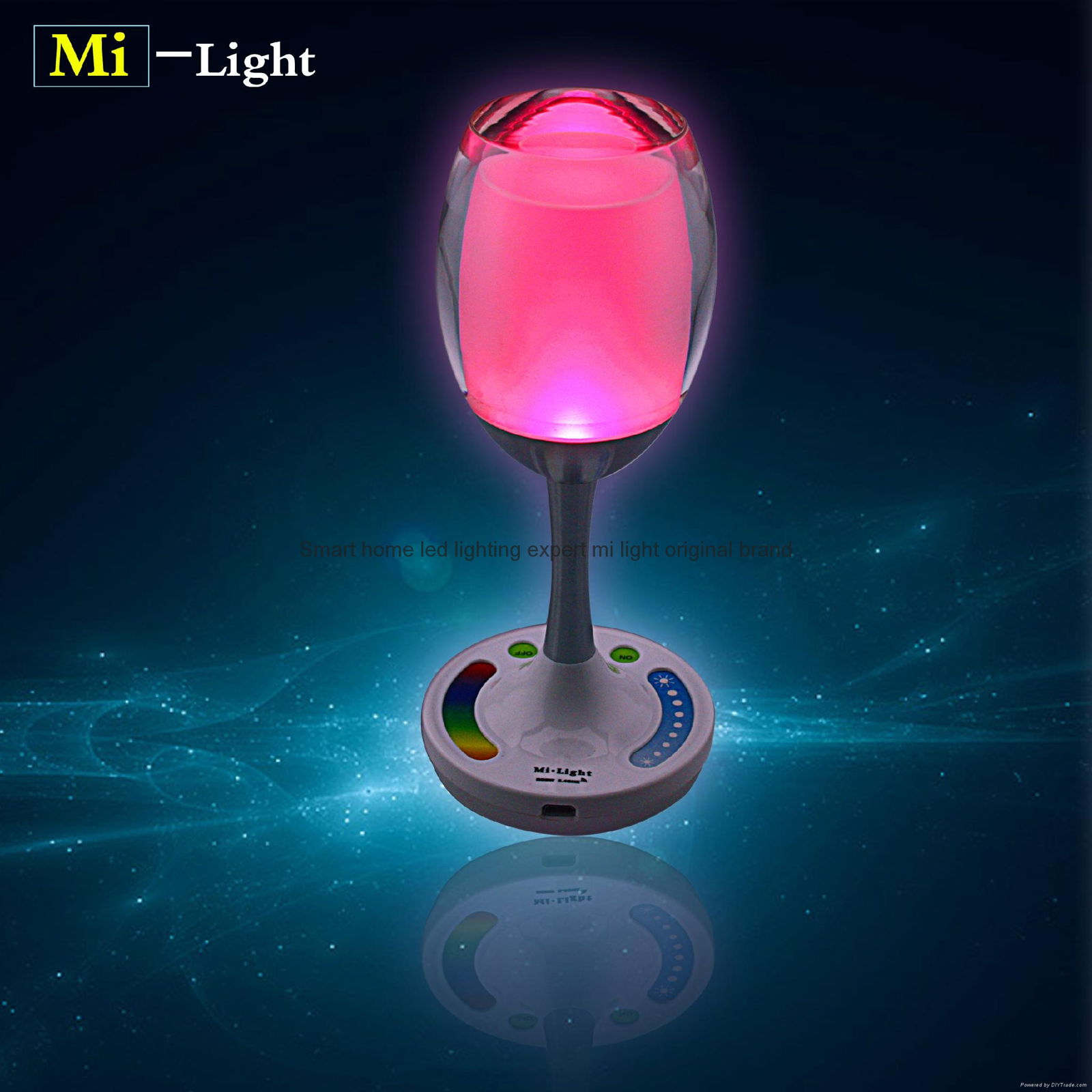 Mi.light wineglass usb charged 2w wifi RGBW smart rechargeable operated 1400mah 