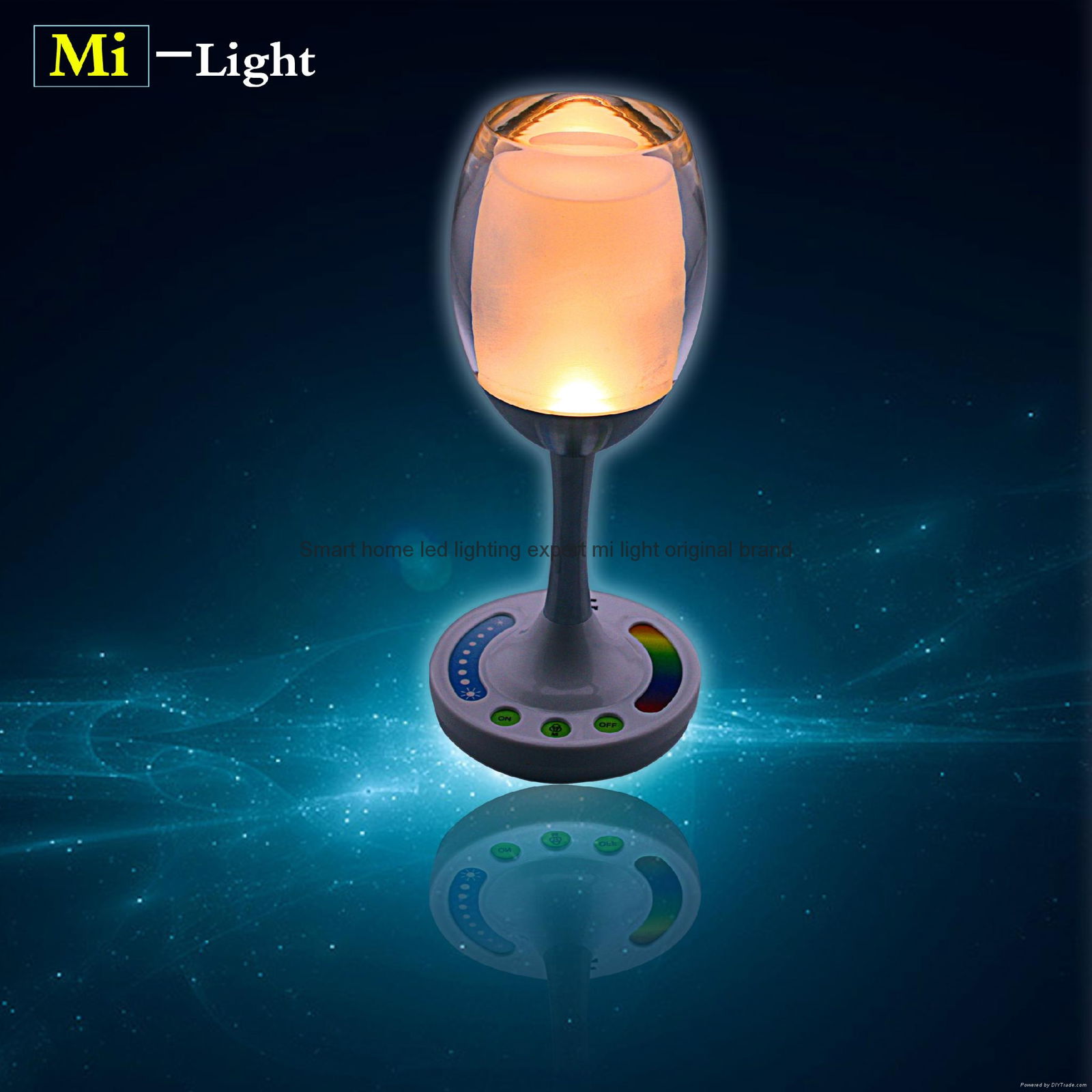 Mi.light wineglass usb charged 2w wifi RGBW smart rechargeable operated 1400mah  2
