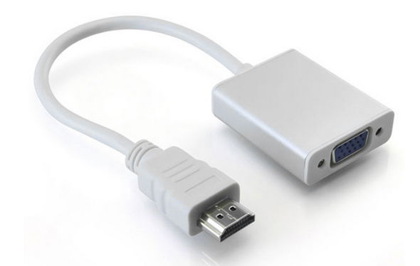 Aluminum case HDMI to VGA Mirco USB converter