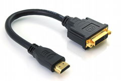 HDMI Male to DVI Female Adapter Cable Connector