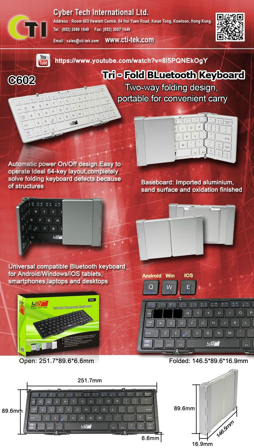 Tri-Fold BLuetooth Keyboard